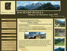 Tablet Screenshot of haciendohuella.com